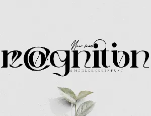 recognition demo font