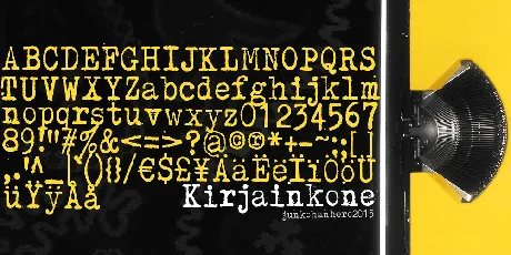 Kirjainkone font