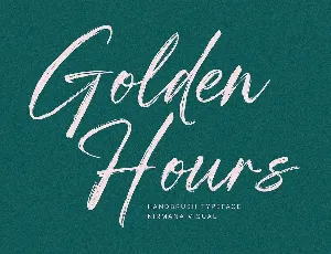 Golden Hours font