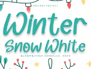Winter Snow White Display font
