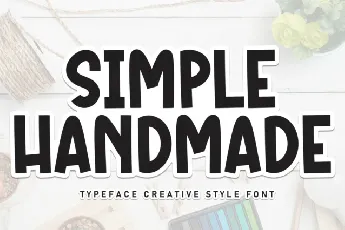 Simple Handmade Display Typeface font