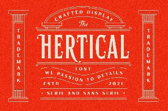 Hertical font