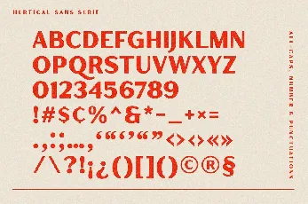 Hertical font