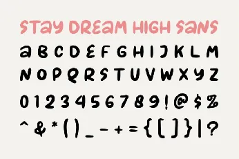 Stay Dream High Trio font