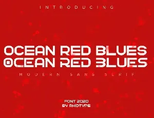 Ocean Red Blues font