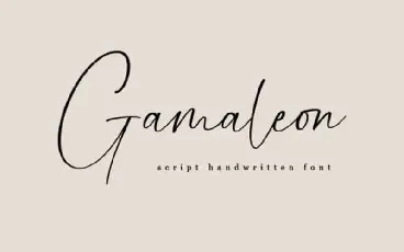 Gamaleon Script font