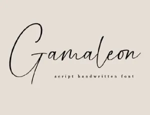 Gamaleon Script font