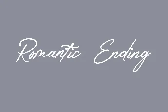 Romantic Ending font