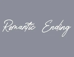 Romantic Ending font
