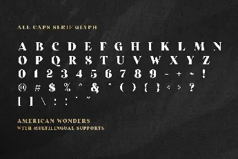 American Wonders font