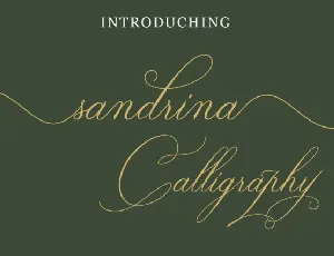 Sandrina Caligraphy font