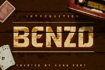 Benzo Display Vintage font