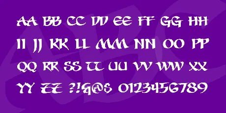 Seven Swordsmen BB font