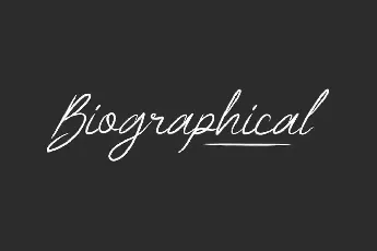 Biographical Demo font