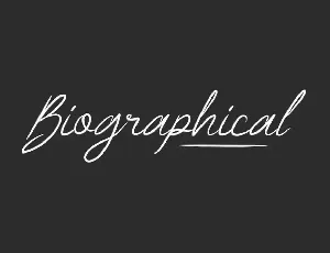 Biographical Demo font