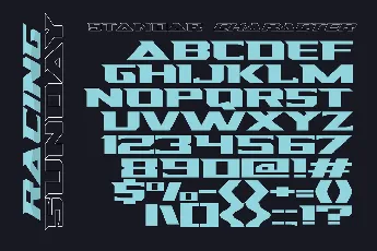 Racing Sunday font