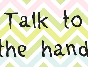 Talk to the hand font