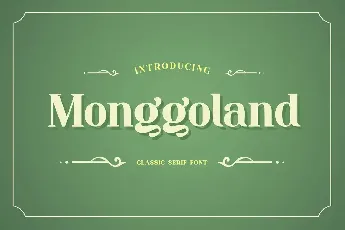 Monggoland font