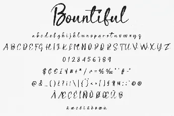 Bountiful Script font