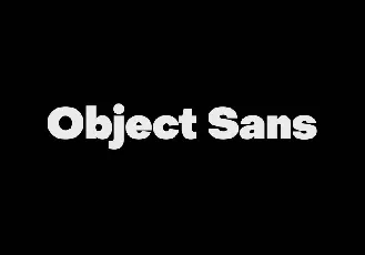 Object Sans Family font