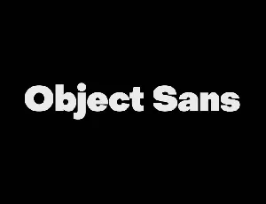Object Sans Family font
