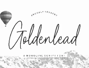 Goldenlead font