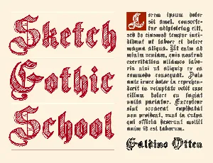 Sketch Gothic School font