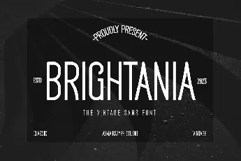 Brightania font