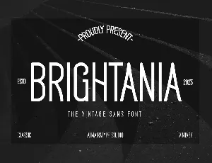 Brightania font