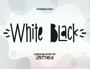 White Black font