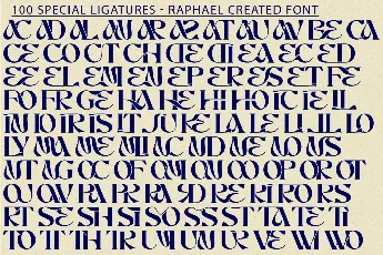 RAPHAEL CREATED DEMO font