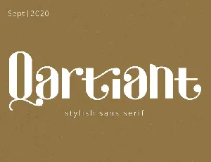 Qartiant Stylish Sans Serif font