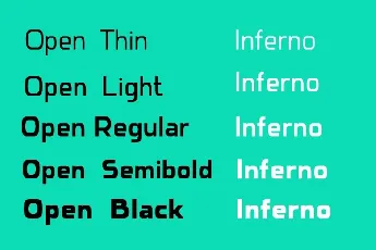 Inferno Family font