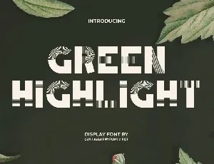 Green Highlight font