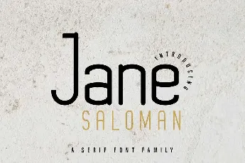 Jane Saloman Demo font