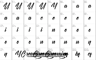 Creamine Demo font