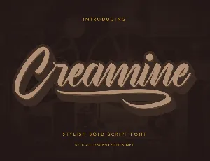 Creamine Demo font