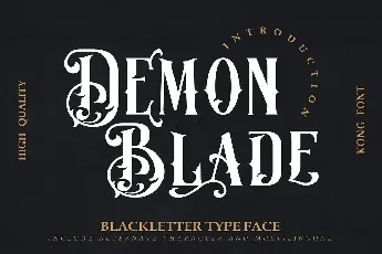 Demon Blade Typeface font