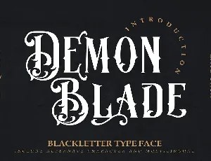 Demon Blade Typeface font