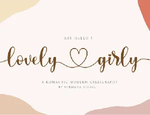 Lovely Girly Calligraphy font