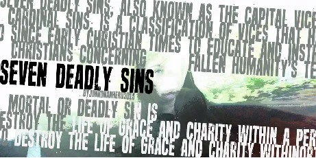 Seven deadly sins font