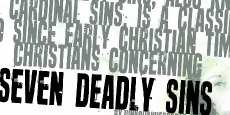 Seven deadly sins font