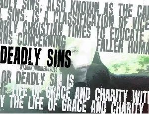 Seven deadly sins font