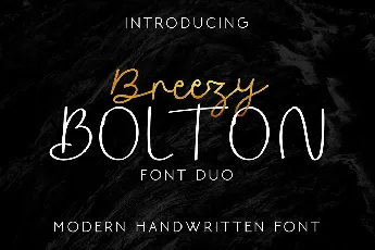 Breezy Bolton DEMO font