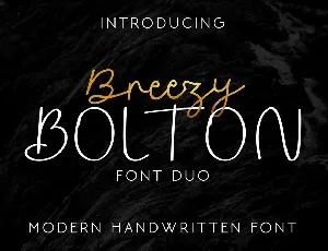 Breezy Bolton DEMO font