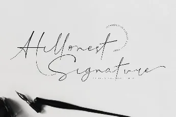 Hillonest Handwritten Signature font