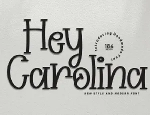 Hey Carolina Display font