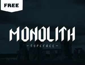 Monolith Typeface font