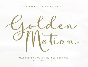 Golden Motion Demo Version font