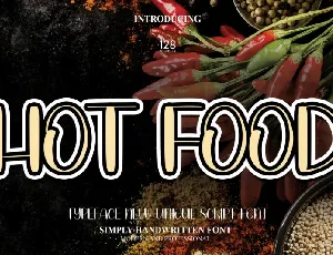 Hot Food Display font